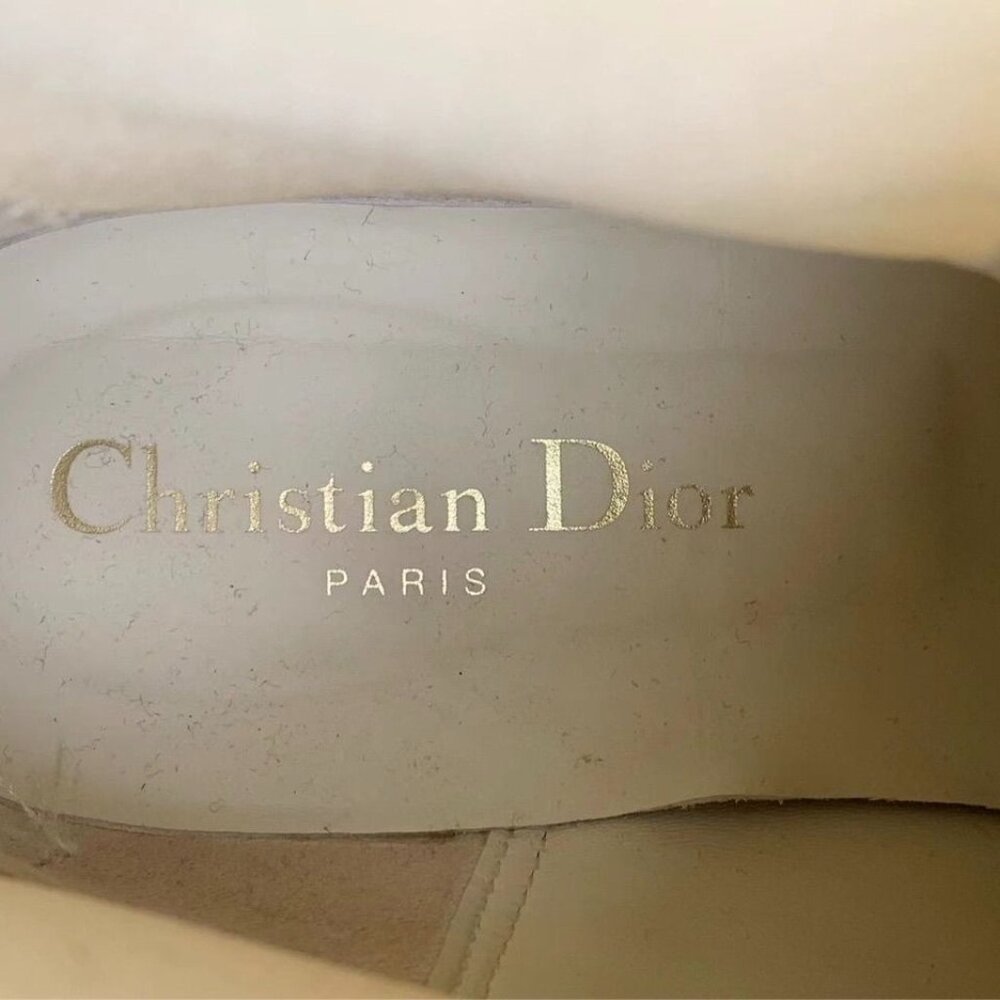 Christian Dior White Leather Chelsea Boots With Chunky Sole - Picture 6 of 6